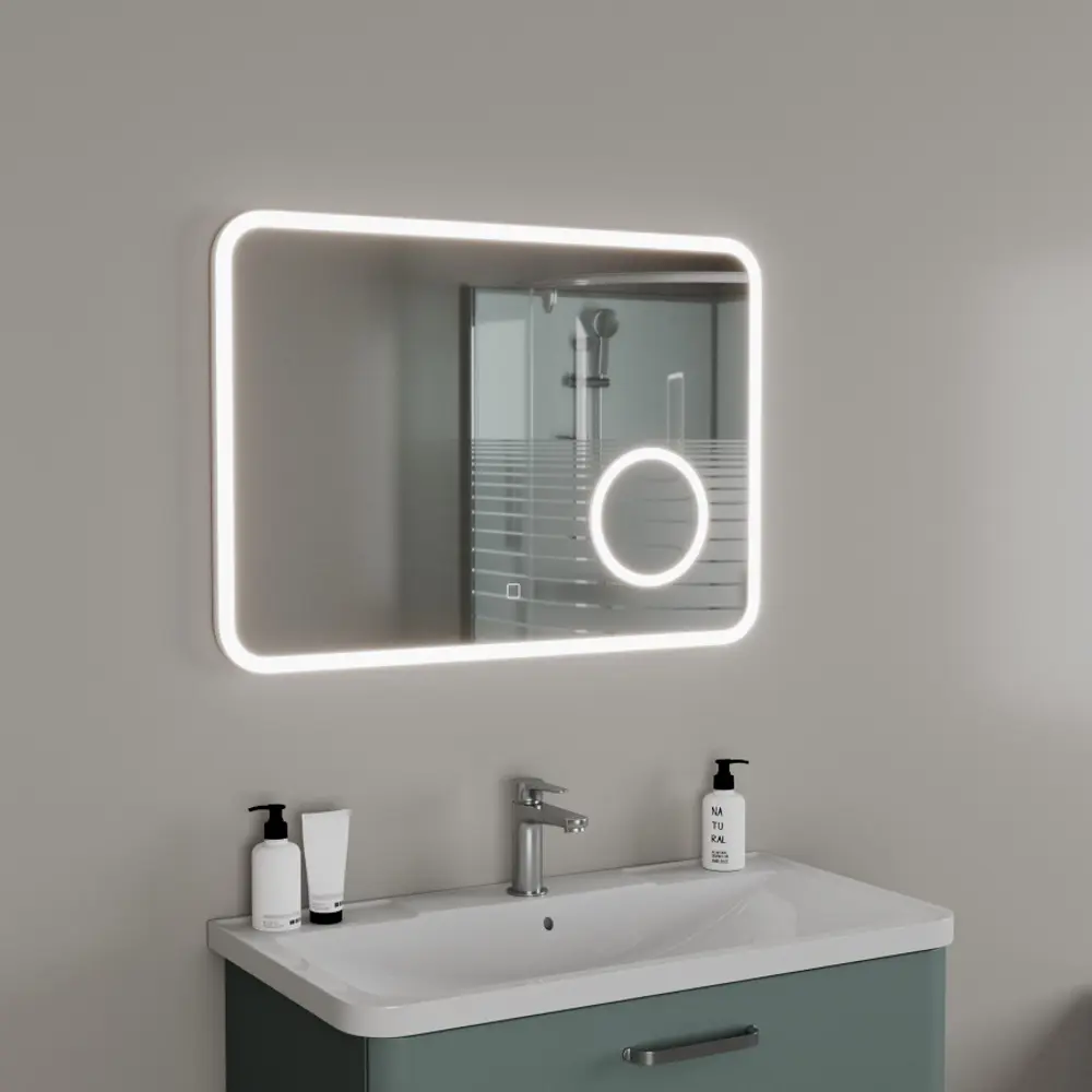 Фото 9 Зеркало Teymi Solli ЗЛП09 100x80 LED подсветка сенсор увеличительное Фото 9 Зеркало Teymi Solli ЗЛП09 100x80 LED подсветка сенсор увеличительное