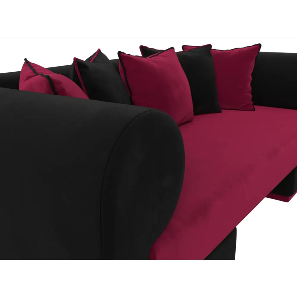 Фото 3 Диван прямой Лига диванов Кипр 116481 220x82x82 см вельвет цвет бордовый; черный Фото 3 Диван прямой Лига диванов Кипр 116481 220x82x82 см вельвет цвет бордовый; черный