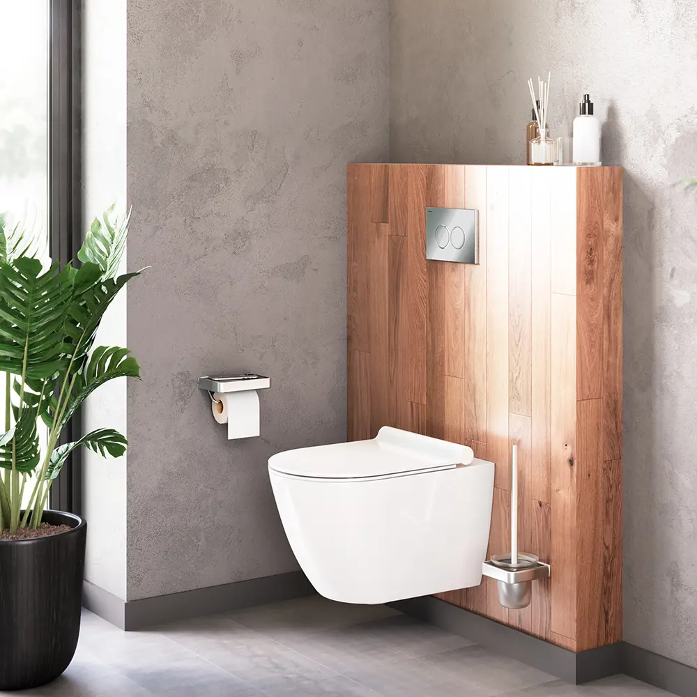Фото 3 Инсталляция с подвесным безободковым унитазом Damixa Scandi Pure DX36.IS40238.1700 с кнопкой матовый черный Square, с сиденьем микролифт Фото 3 Инсталляция с подвесным безободковым унитазом Damixa Scandi Pure DX36.IS40238.1700 с кнопкой матовый черный Square, с сиденьем микролифт