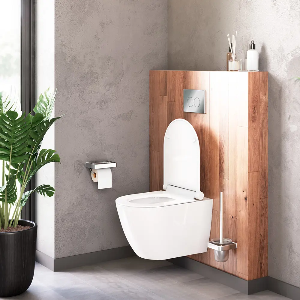 Фото 4 Инсталляция с подвесным безободковым унитазом Damixa Scandi Pure DX36.IS40238.1700 с кнопкой матовый черный Square, с сиденьем микролифт Фото 4 Инсталляция с подвесным безободковым унитазом Damixa Scandi Pure DX36.IS40238.1700 с кнопкой матовый черный Square, с сиденьем микролифт