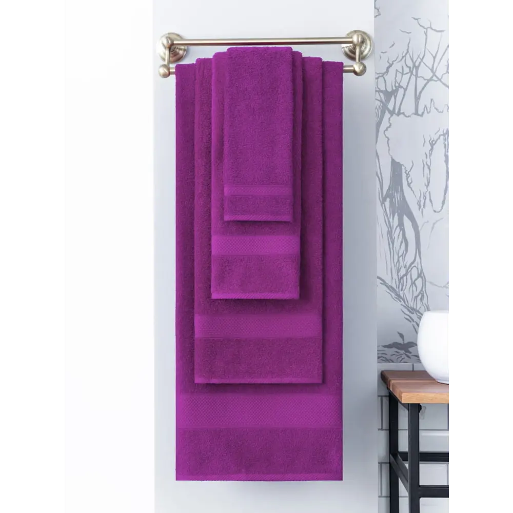 Фото Полотенце для ванной ARYA HOME однотонное 50x90 см Miranda Soft Фуксия Фото Полотенце для ванной ARYA HOME однотонное 50x90 см Miranda Soft Фуксия