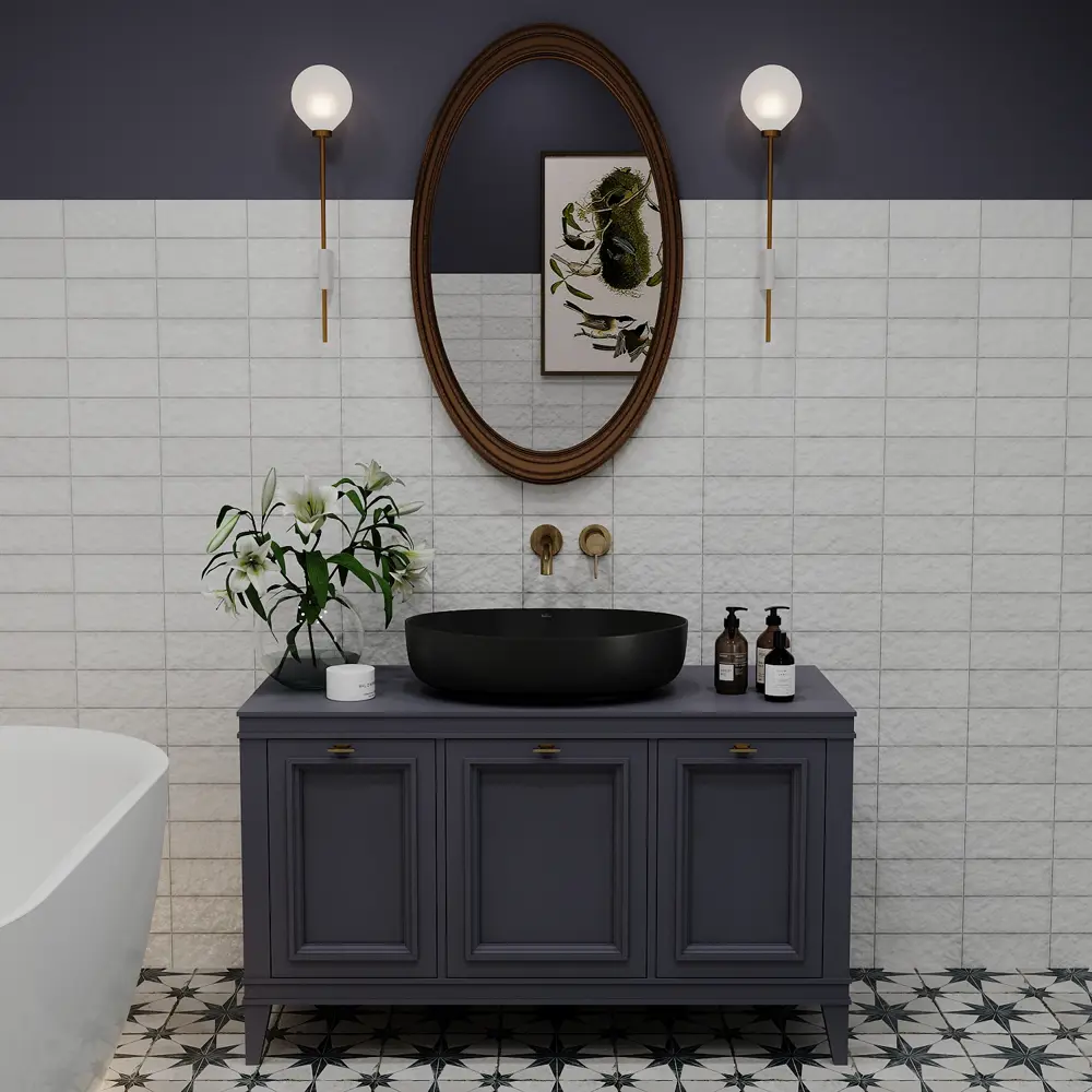 Фото 8 Раковина накладная для ванной Wellsee Belle Spa 3.0 335906000 55 см цвет матовый черный Фото 8 Раковина накладная для ванной Wellsee Belle Spa 3.0 335906000 55 см цвет матовый черный