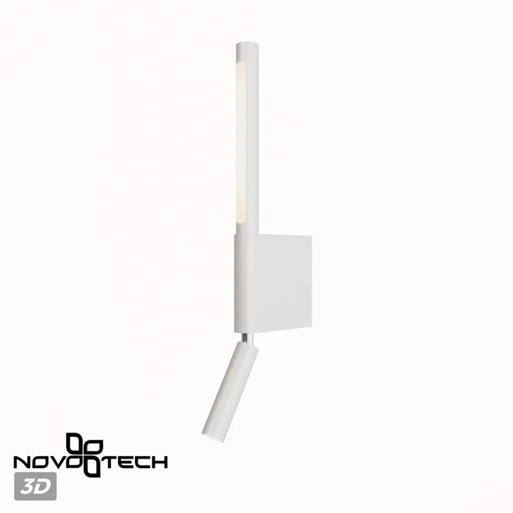 Фото 5 Настенный светильник светодиодный Novotech Fermo 359435 теплый белый (желтый) свет цвет белый Фото 5 Настенный светильник светодиодный Novotech Fermo 359435 теплый белый (желтый) свет цвет белый