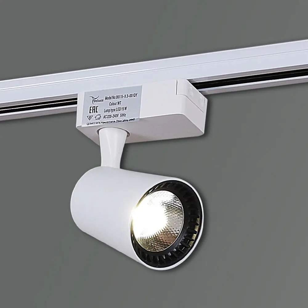 Фото Трековый светильник спот светодиодный Reluce 06115-9.3-001qy led15w wt 15 Вт 1.25 м² цвет белый Фото Трековый светильник спот светодиодный Reluce 06115-9.3-001qy led15w wt 15 Вт 1.25 м² цвет белый