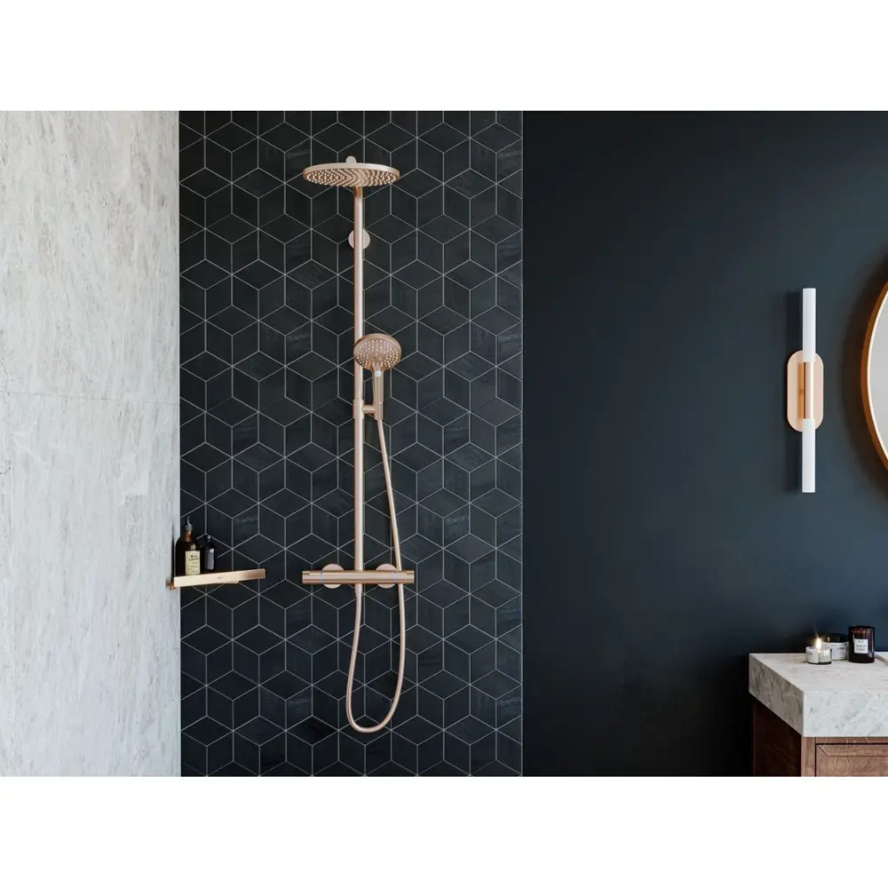 Фото 6 Душевая система Hansgrohe Raindance Select Showerpipe S 240 27633140 1 режим бронза Фото 6 Душевая система Hansgrohe Raindance Select Showerpipe S 240 27633140 1 режим бронза