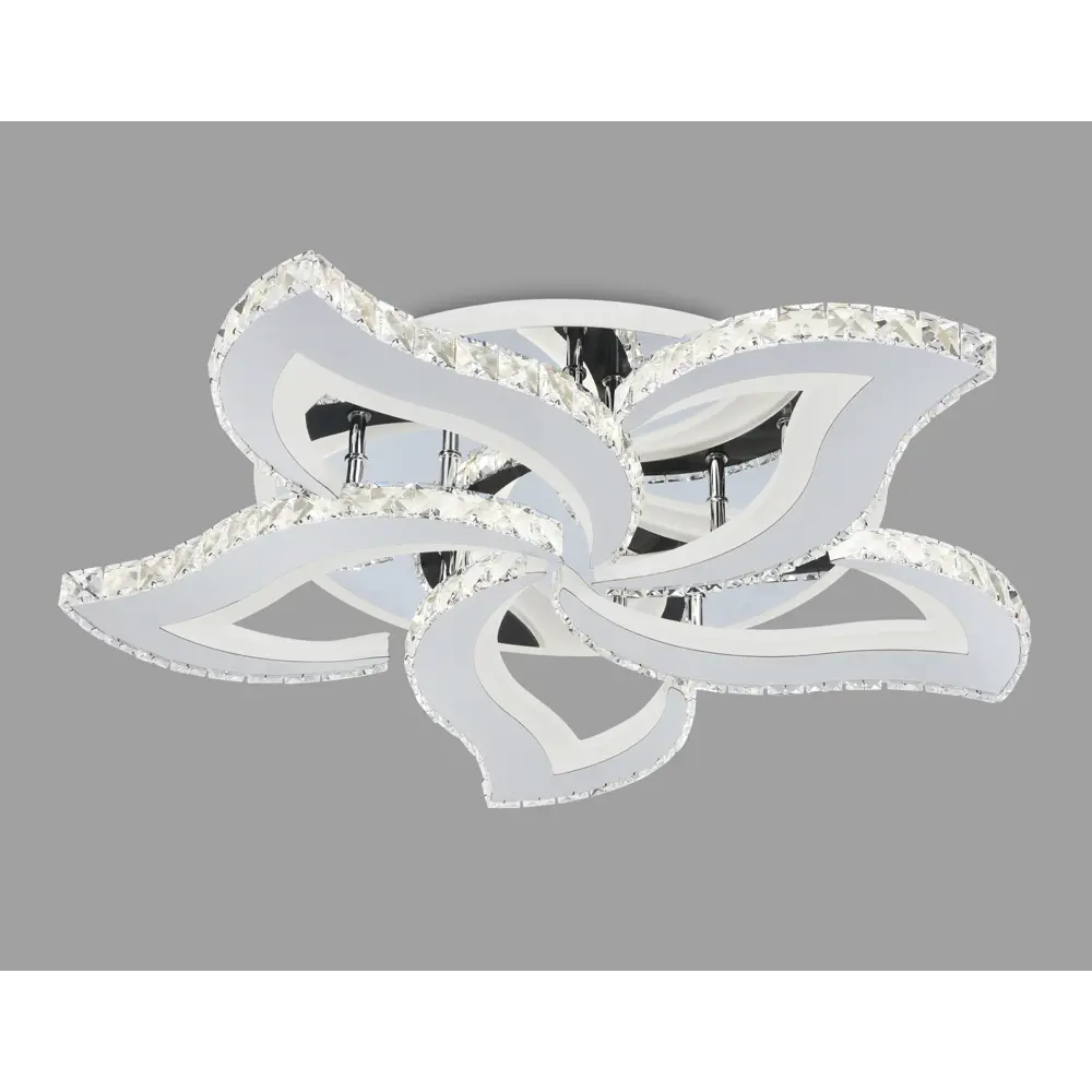 Фото 4 Люстра потолочная светодиодная Ambrella Light Acrylica ice с пультом 20 м² регулируемый белый свет цвет хром Фото 4 Люстра потолочная светодиодная Ambrella Light Acrylica ice с пультом 20 м² регулируемый белый свет цвет хром