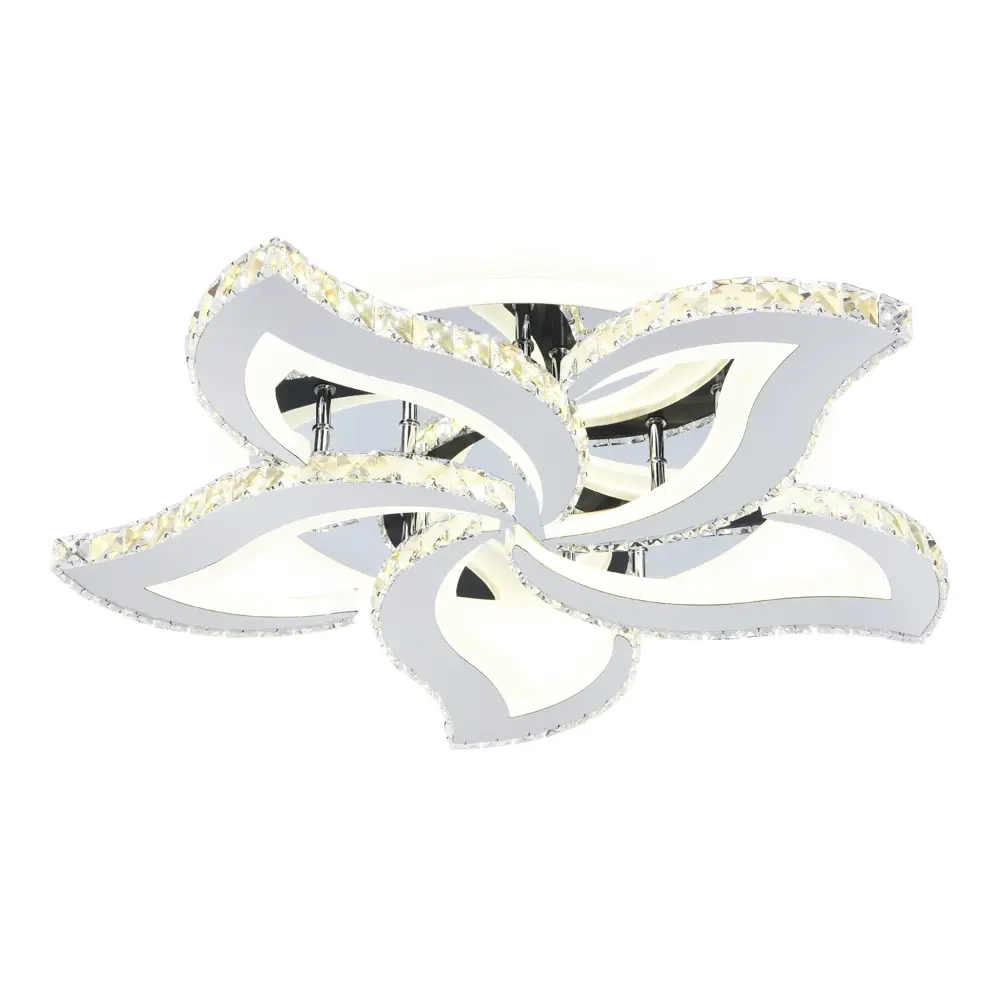 Фото Люстра потолочная светодиодная Ambrella Light Acrylica ice с пультом 20 м² регулируемый белый свет цвет хром Фото Люстра потолочная светодиодная Ambrella Light Acrylica ice с пультом 20 м² регулируемый белый свет цвет хром