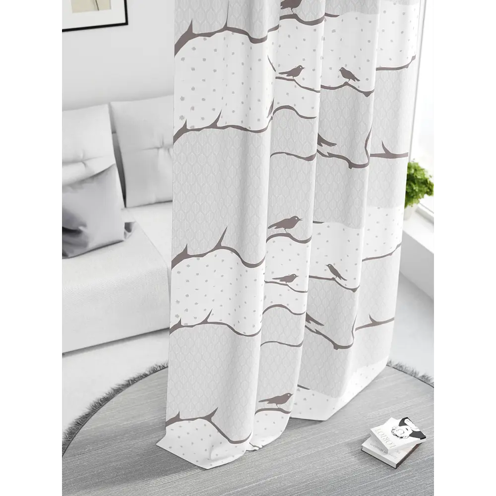 Фото 4 Штора на шторной ленте Comfy Way Нилсти - 156 CW593156-260, 260x150 см, цвет белый