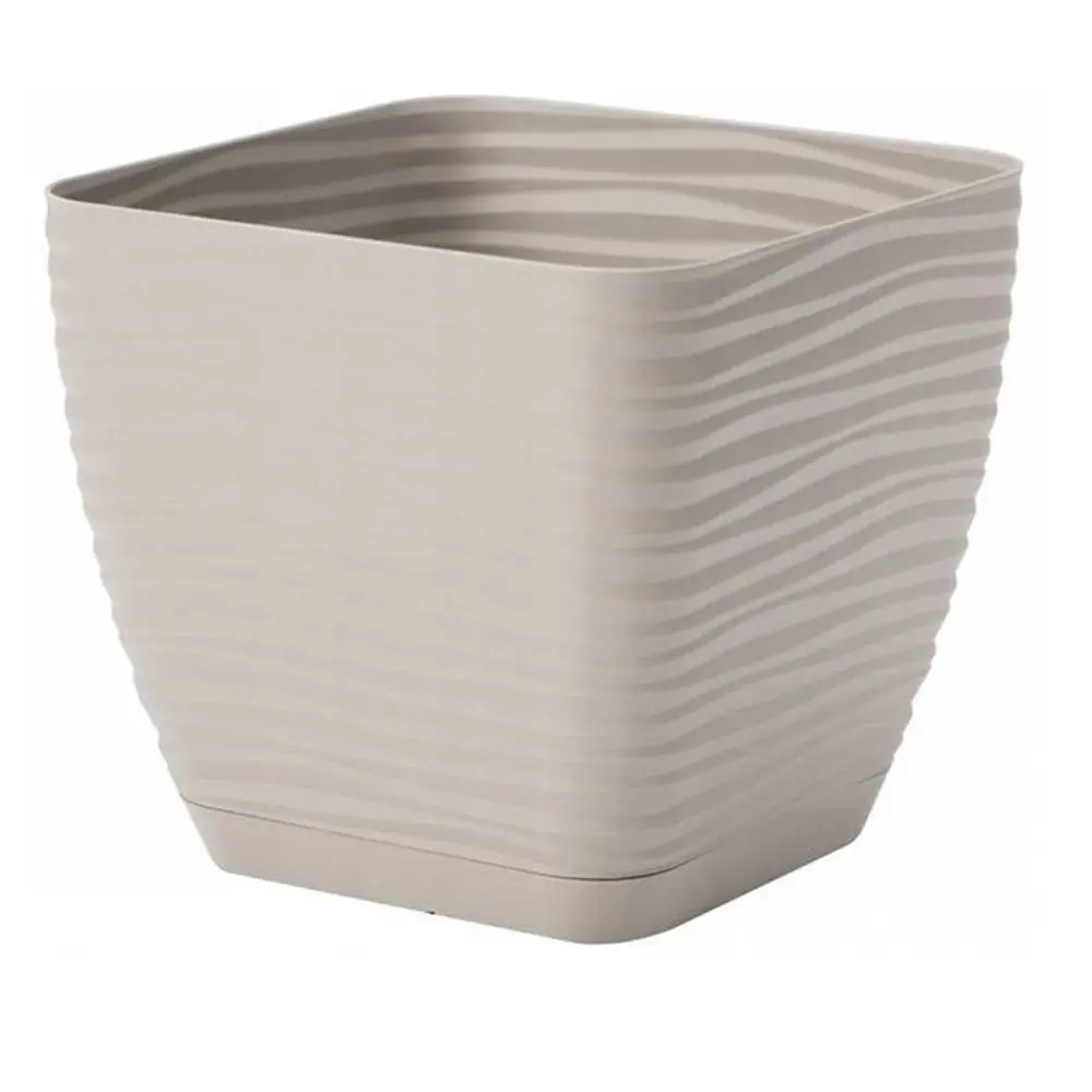 Фото 2 Кашпо Sahara petit square Form-plastic d 22.5 см 21 см 7.5 л полипропилен серый/серебристый без автополива Фото 2 Кашпо Sahara petit square Form-plastic d 22.5 см 21 см 7.5 л полипропилен серый/серебристый без автополива