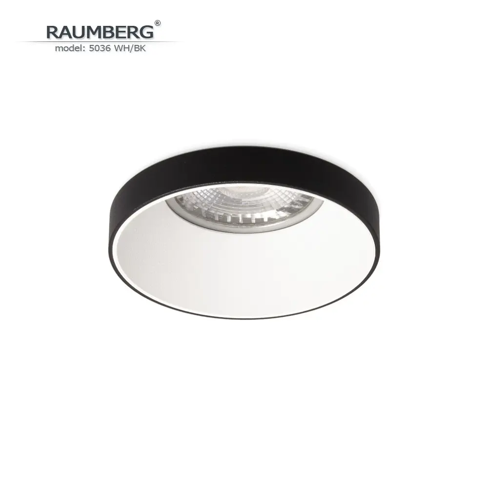 Фото Светильник точечный встраиваемый Raumberg 5036RWh/Bk 1.5 м² под отверстие 6.5 см цвет белый Фото Светильник точечный встраиваемый Raumberg 5036RWh/Bk 1.5 м² под отверстие 6.5 см цвет белый