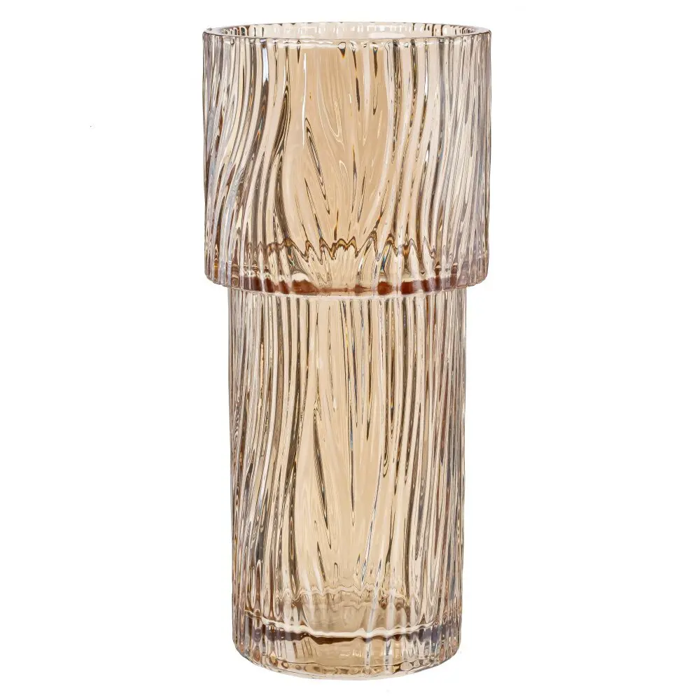 Фото Ваза для цветов 800212 стекло 24 см, цвет бежевый Фото Ваза для цветов 800212 стекло 24 см, цвет бежевый