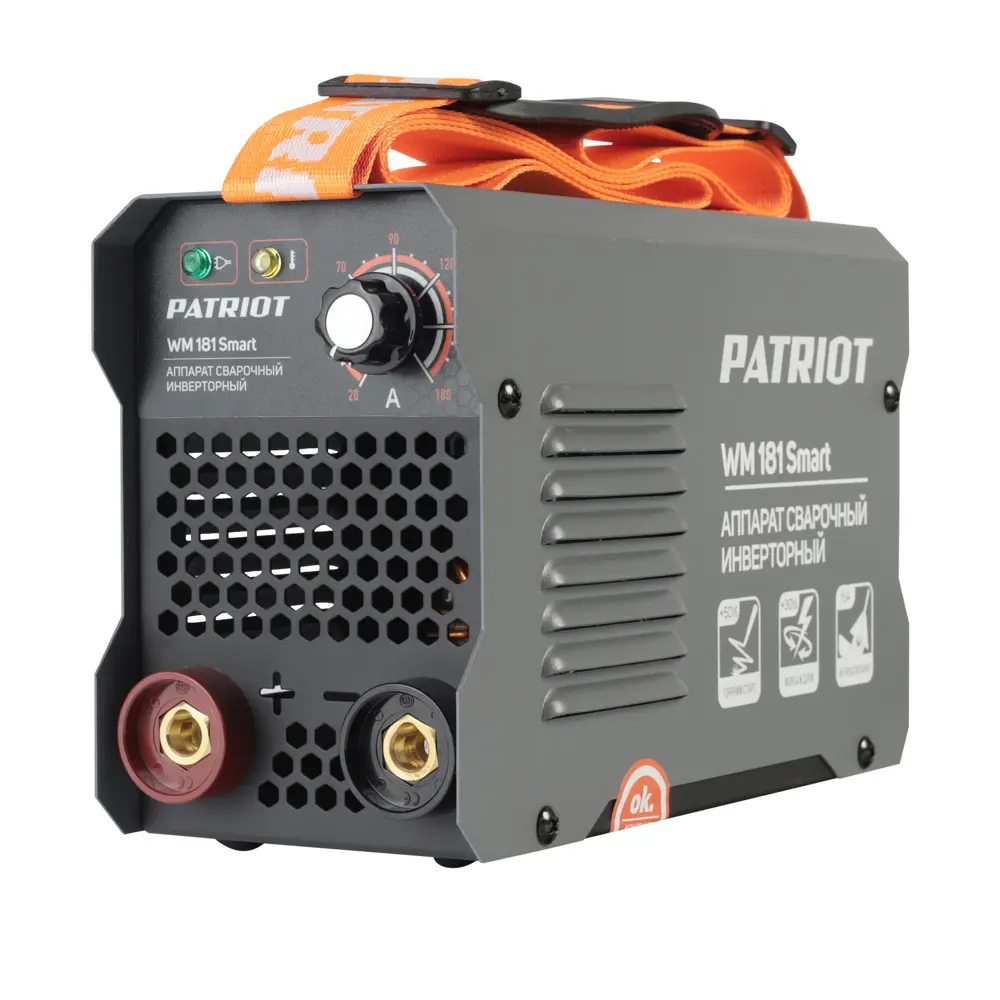 Фото 2 Сварочный аппарат инверторный Patriot WM181Smart MMA, 180 А, до 4 мм, маска в подарок Фото 2 Сварочный аппарат инверторный Patriot WM181Smart MMA, 180 А, до 4 мм, маска в подарок