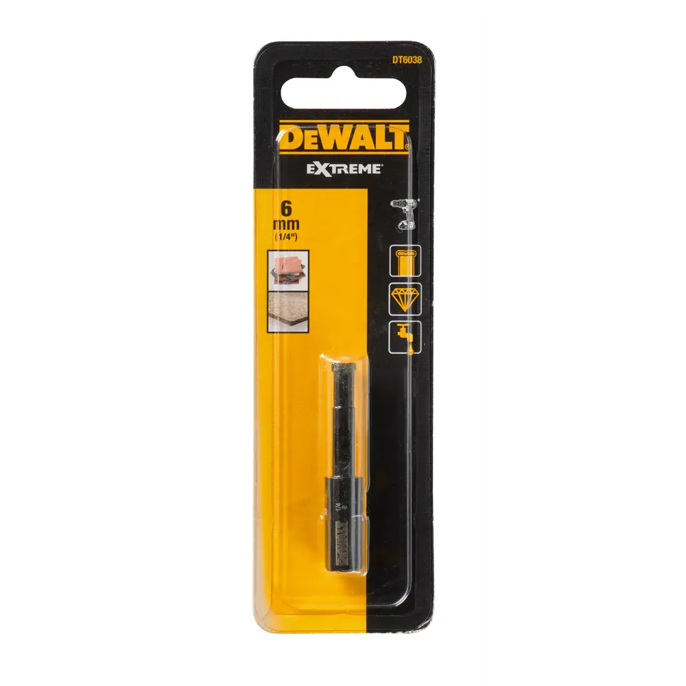 Фото Сверло трубчатое по стеклу Dewalt DT6038-QZ 6 мм Фото Сверло трубчатое по стеклу Dewalt DT6038-QZ 6 мм