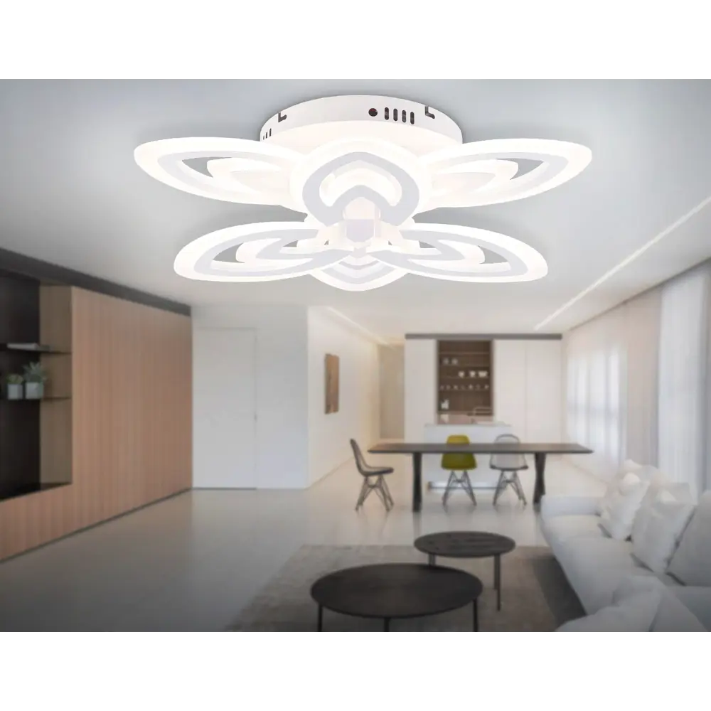 Фото 12 Люстра потолочная светодиодная Ambrella light Fa4546 с пультом управления 12 м² нейтральный белый свет цвет белый Фото 12 Люстра потолочная светодиодная Ambrella light Fa4546 с пультом управления 12 м² нейтральный белый свет цвет белый