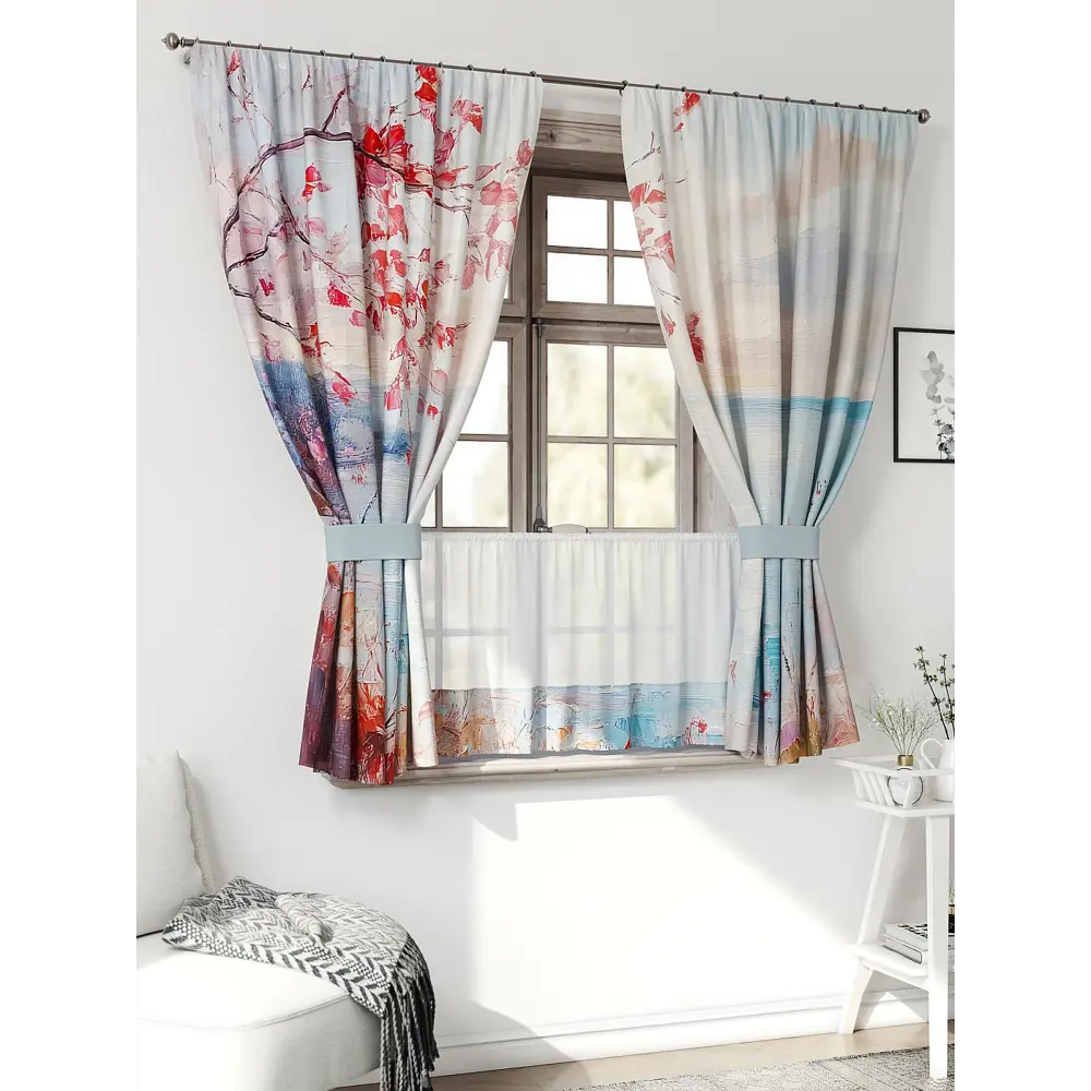Фото 3 Комплект штор Comfy way Иномик - 26 CW705026-160 на шторной ленте 160x150 см цвет синий Фото 3 Комплект штор Comfy way Иномик - 26 CW705026-160 на шторной ленте 160x150 см цвет синий