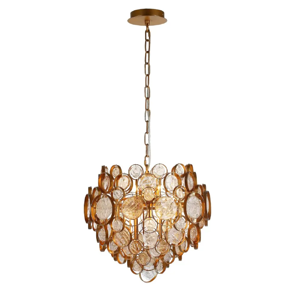 Фото 3 Светильник потолочный Crystal Lux DESEO DESEO SP6 D460 GOLD 6 ламп 18 м² цвет золото Фото 3 Светильник потолочный Crystal Lux DESEO DESEO SP6 D460 GOLD 6 ламп 18 м² цвет золото