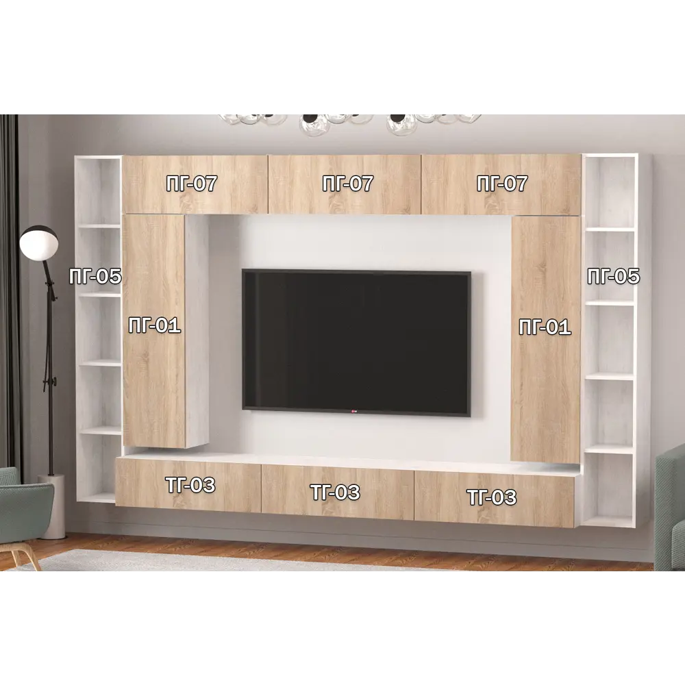 Фото 4 Полка Furnistyle 11657 35x120x32 см ЛДСП цвет светлое дерево, дуб сонома Фото 4 Полка Furnistyle 11657 35x120x32 см ЛДСП цвет светлое дерево, дуб сонома