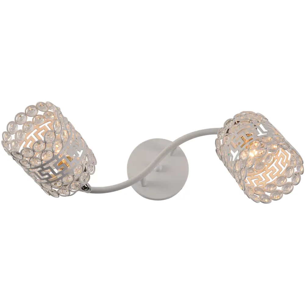 Фото 5 Люстра на штанге Reluce 01588-0.3-02 wh+cr+wood 2 лампы 12 м² цвет хром белый прозрачный