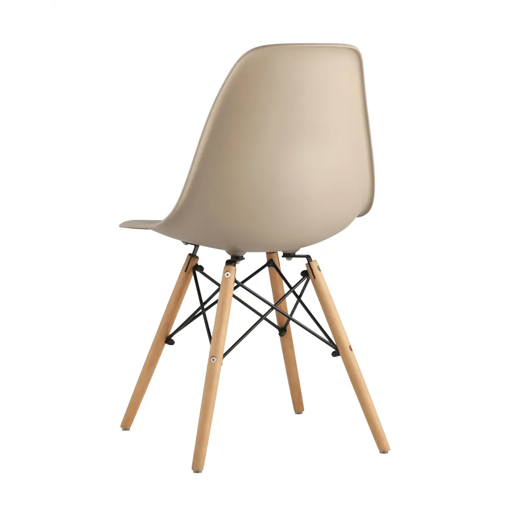 Фото 3 Кухонный стул Stool group Eames 46x82x53 см пластик цвет Серо-бежевый Фото 3 Кухонный стул Stool group Eames 46x82x53 см пластик цвет Серо-бежевый