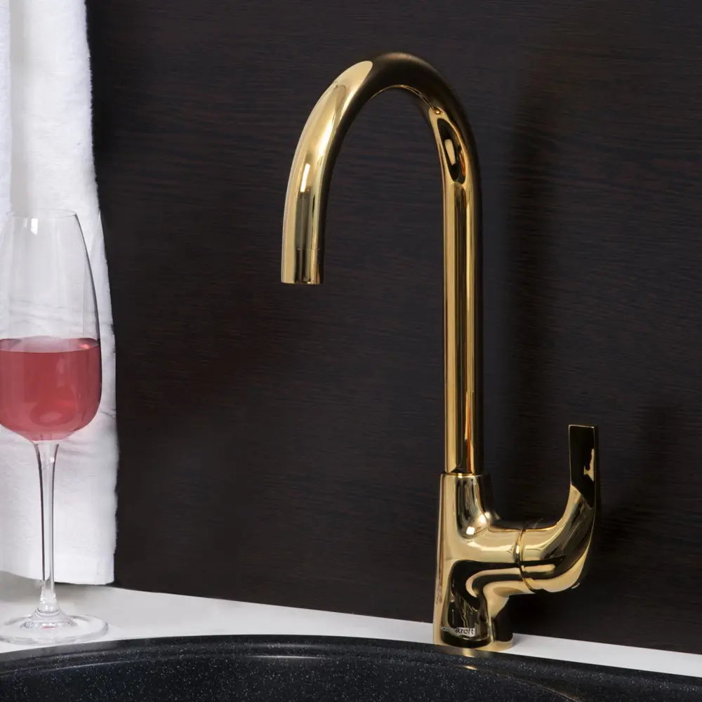 Фото 2 Смеситель для кухни Wasserkraft Sauer, цвет золото Фото 2 Смеситель для кухни Wasserkraft Sauer, цвет золото