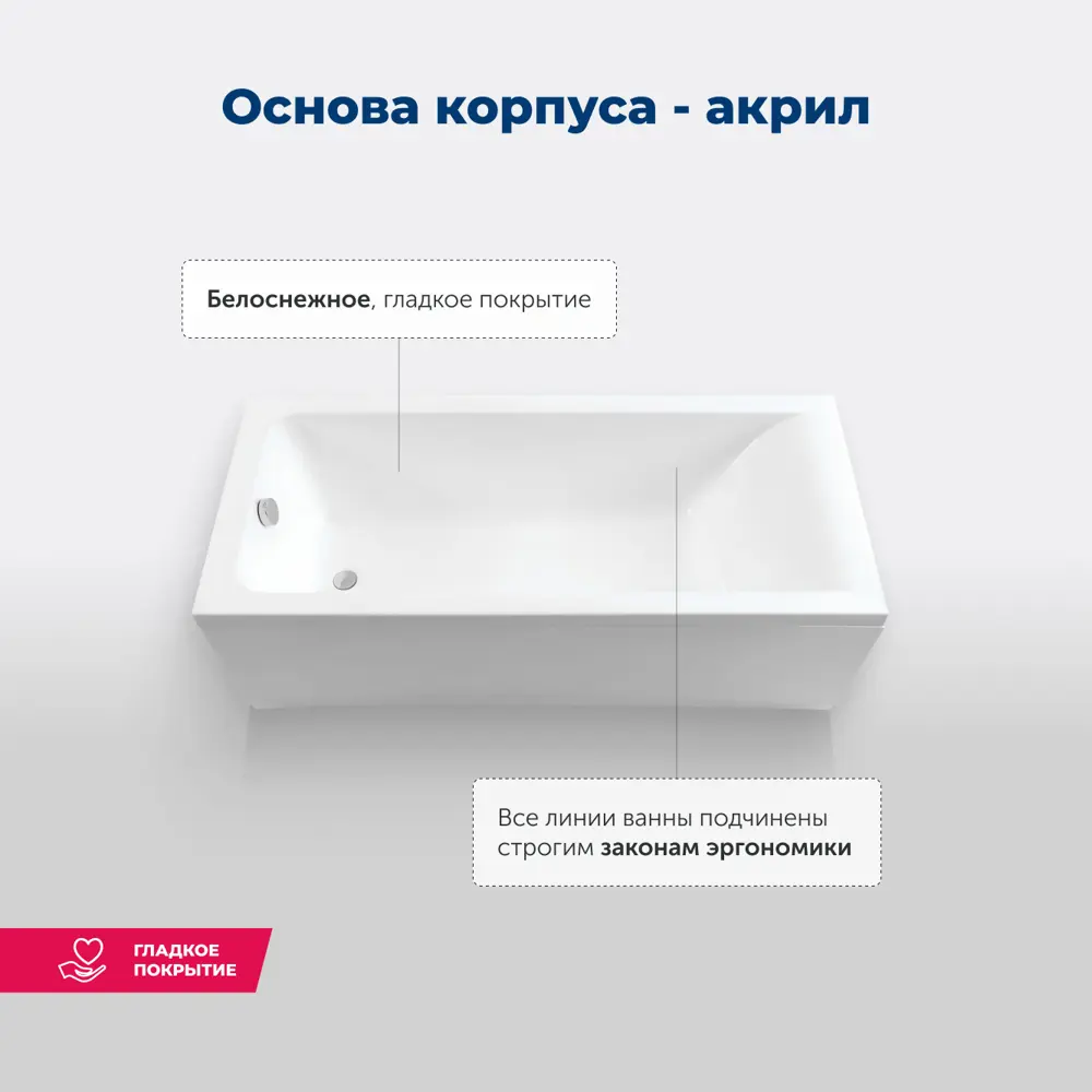 Фото 6 Ванна акриловая Aqunet BRIGHT 180x70 Комплект 4 в 1: Ванна, каркас, фронтальная и боковая панели Фото 6 Ванна акриловая Aqunet BRIGHT 180x70 Комплект 4 в 1: Ванна, каркас, фронтальная и боковая панели