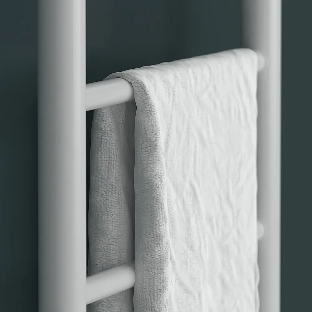 Фото 3 Полотенцесушитель водяной лестница Onix Classic plus pro white 80x40 см нижняя подводка нержавеющая сталь цвет белый Фото 3 Полотенцесушитель водяной лестница Onix Classic plus pro white 80x40 см нижняя подводка нержавеющая сталь цвет белый