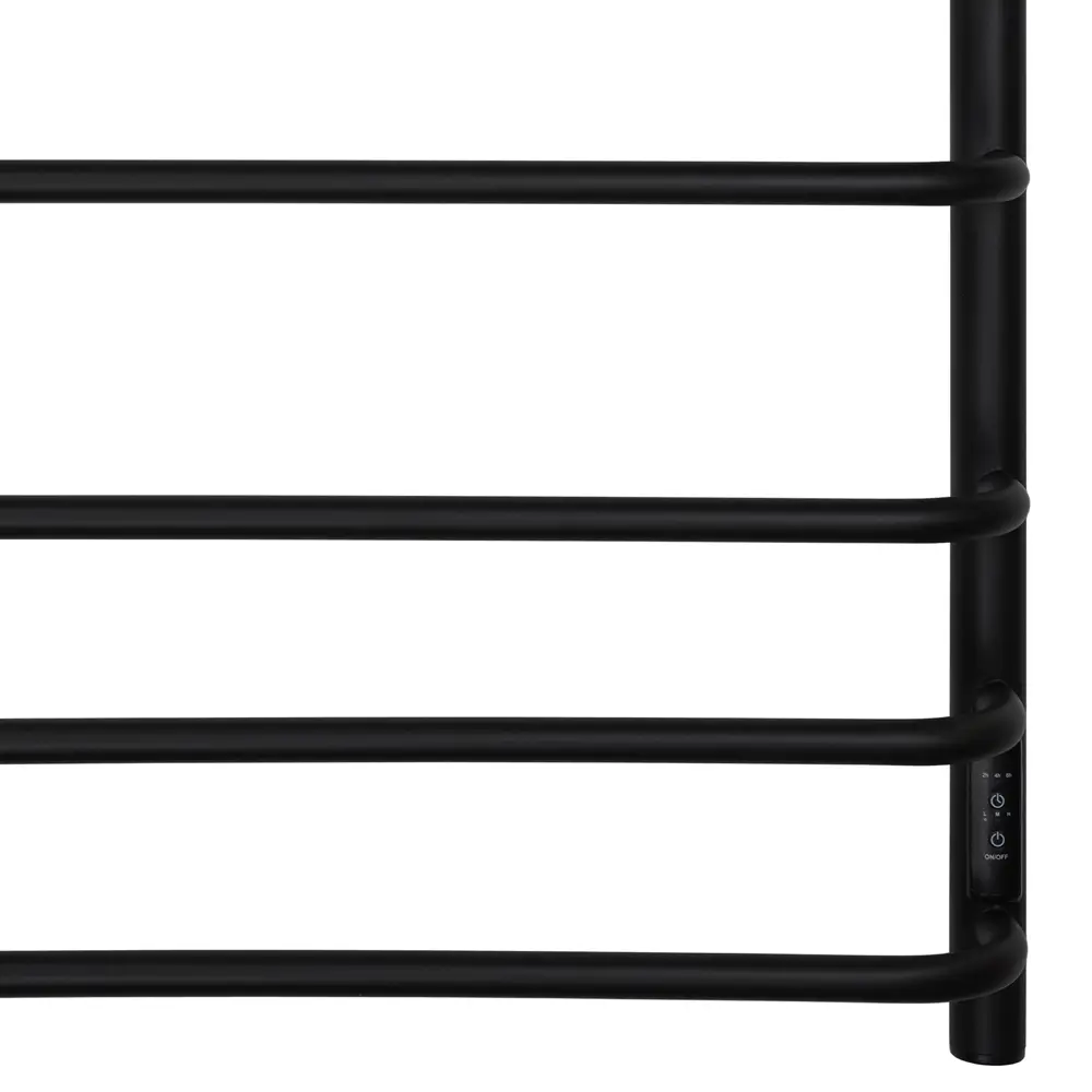 Фото 6 Полотенцесушитель электрический Primoclima Step E Black 150x1000 мм 152 Вт с терморегулятором лесенка цвет черный матовый Фото 6 Полотенцесушитель электрический Primoclima Step E Black 150x1000 мм 152 Вт с терморегулятором лесенка цвет черный матовый