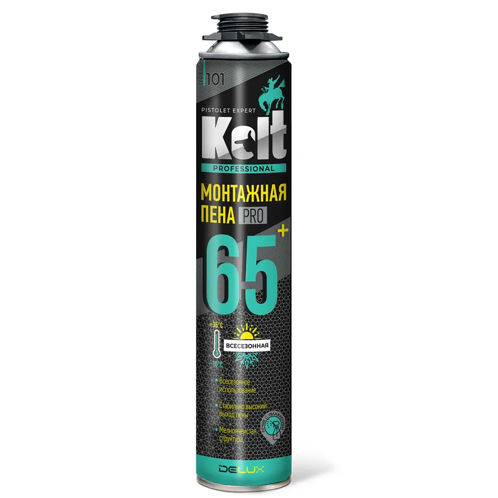 Фото Пена монтажная профессиональный Kolt всесез 65 теплоизоляция шумоизоляция всесезонная 1000 мл