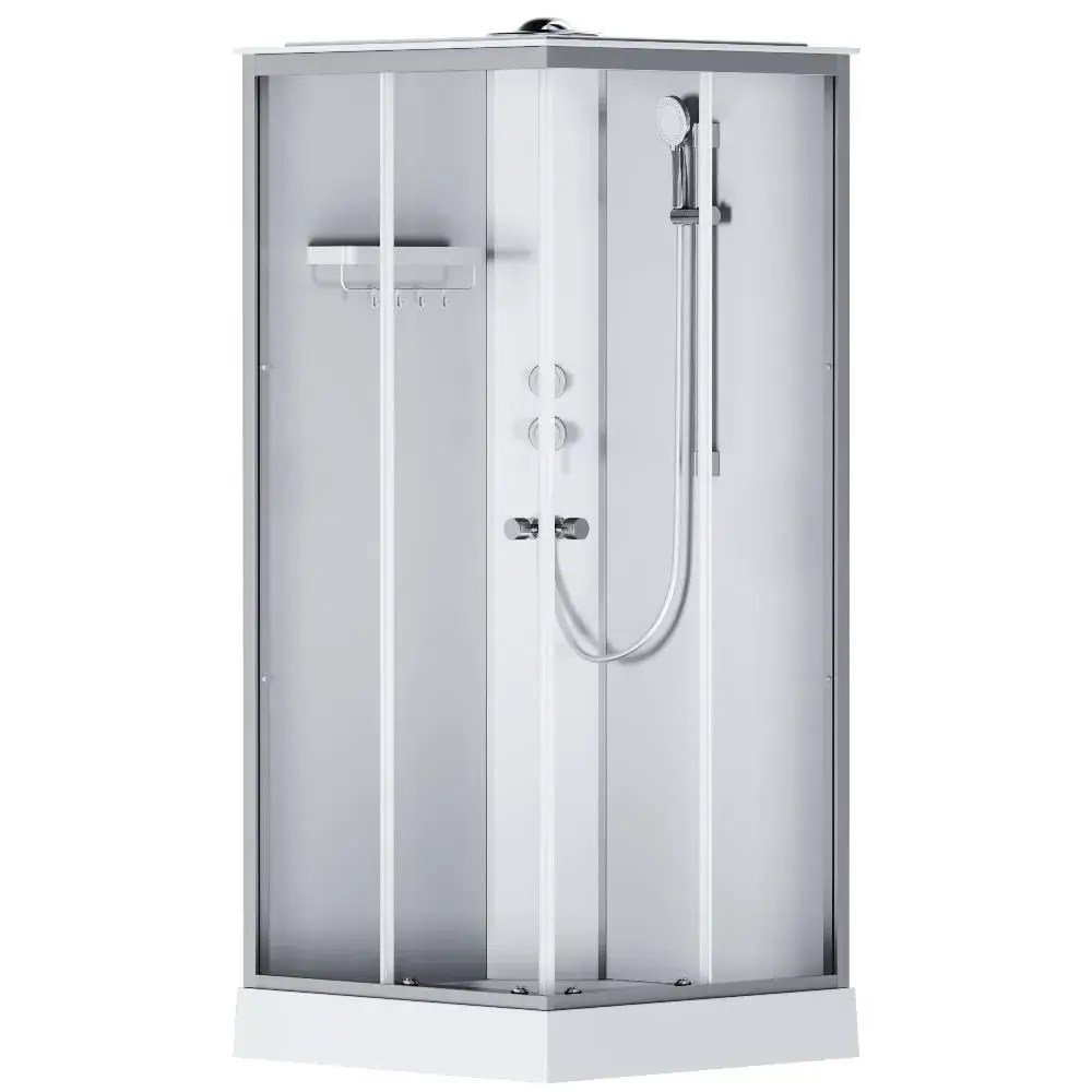 Фото 11 Душевая кабина с поддоном Am.pm W94C-403-090MT X-Joy Square 90x90, профиль матовый хром, стекло прозрачное Фото 11 Душевая кабина с поддоном Am.pm W94C-403-090MT X-Joy Square 90x90, профиль матовый хром, стекло прозрачное