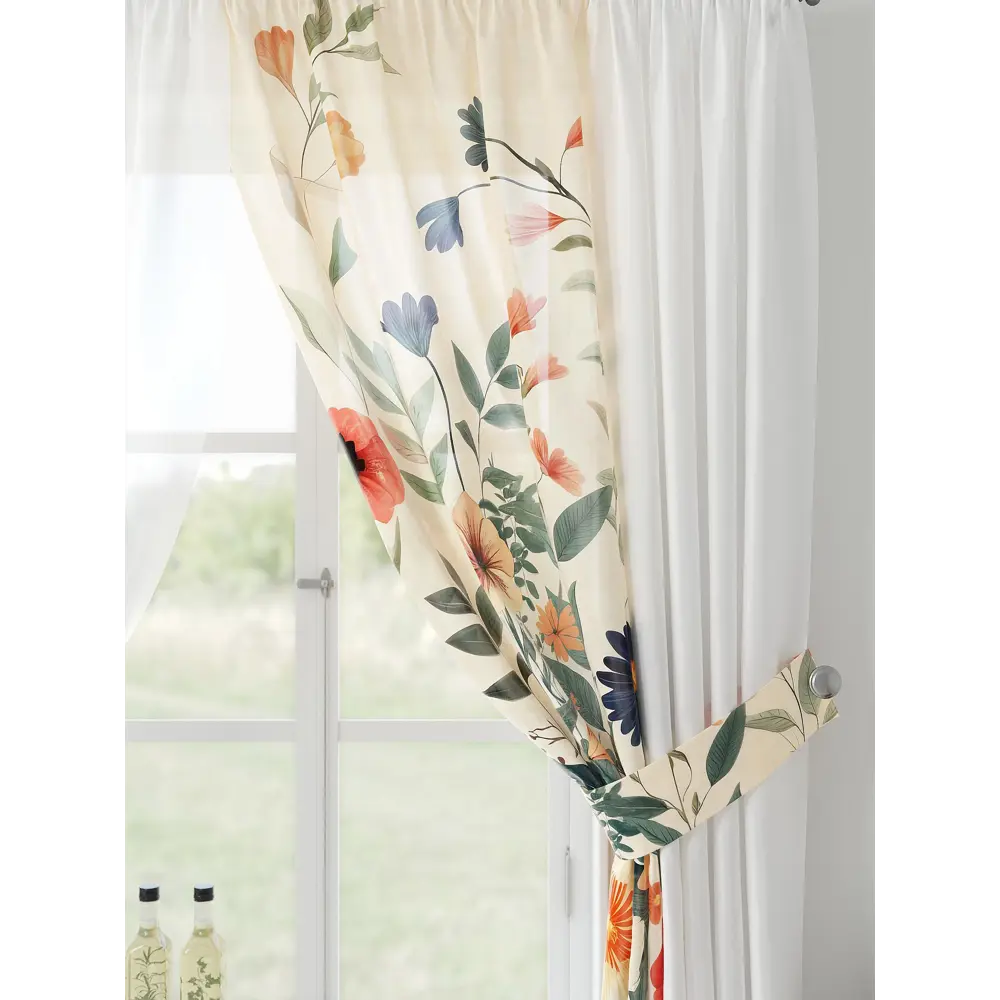 Фото 5 Тюль Comfy way Лерис - 111 CW509111-150 на шторной ленте 150x300 см цвет бежевый Фото 5 Тюль Comfy way Лерис - 111 CW509111-150 на шторной ленте 150x300 см цвет бежевый