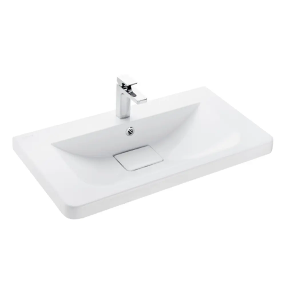 Фото Раковина Aquaton Шерилл 85 белая 1A71443KSH010 Фото Раковина Aquaton Шерилл 85 белая 1A71443KSH010