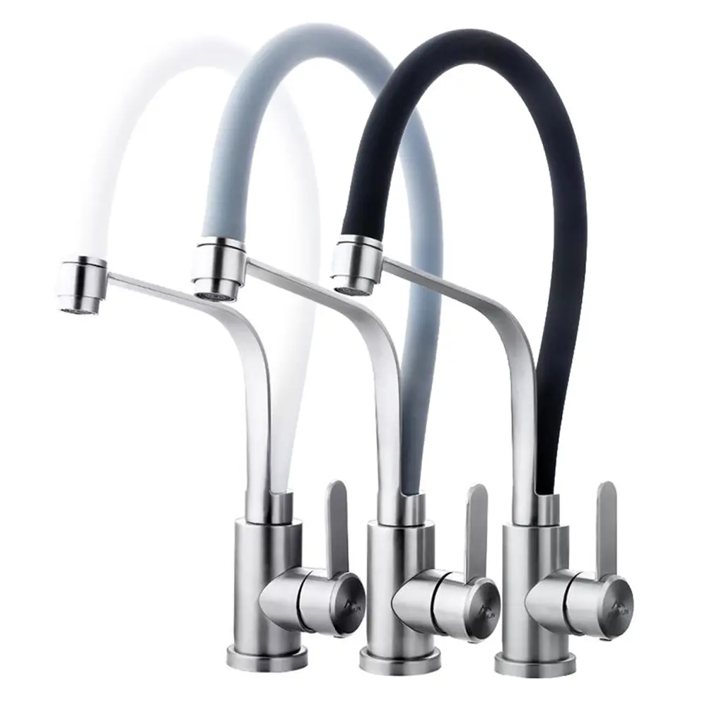 Фото 2 Смеситель для кухни Fashun 276101 поворотный излив 23.5 см цвет сатин Фото 2 Смеситель для кухни Fashun 276101 поворотный излив 23.5 см цвет сатин