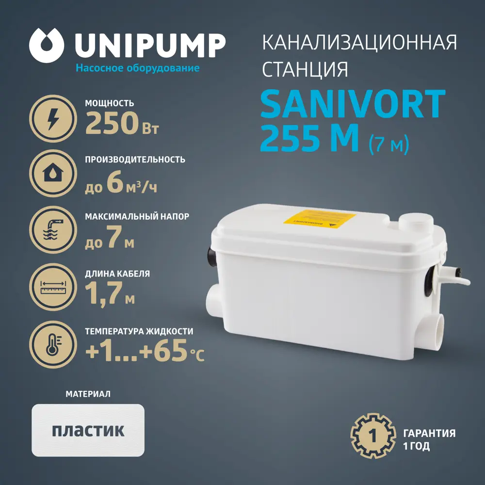 Фото Санитарный насос Unipump 250 100 без измельчителя Фото Санитарный насос Unipump 250 100 без измельчителя