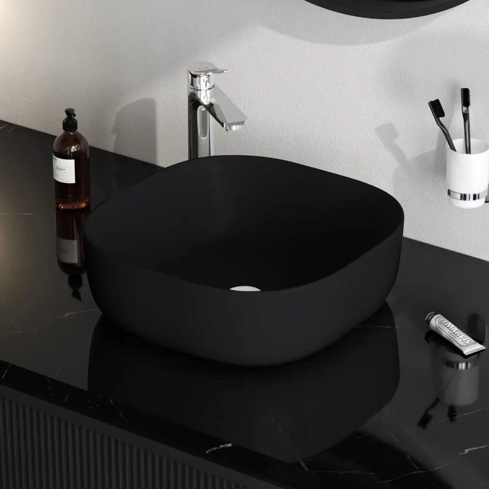Фото 2 Раковина накладная Am.pm func M8FWCC30430BM 43см цвет черный матовый Фото 2 Раковина накладная Am.pm func M8FWCC30430BM 43см цвет черный матовый