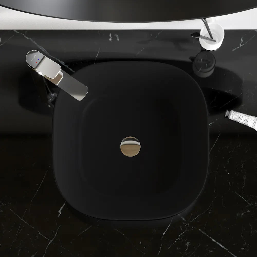 Фото 4 Раковина накладная Am.pm func M8FWCC30430BM 43см цвет черный матовый Фото 4 Раковина накладная Am.pm func M8FWCC30430BM 43см цвет черный матовый