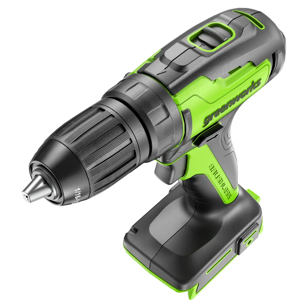 Фото 6 Дрель-шуруповерт аккумуляторная бесщеточная Greenworks GD24DD35 3704007, 24 В Li-Ion без АКБ и ЗУ Фото 6 Дрель-шуруповерт аккумуляторная бесщеточная Greenworks GD24DD35 3704007, 24 В Li-Ion без АКБ и ЗУ