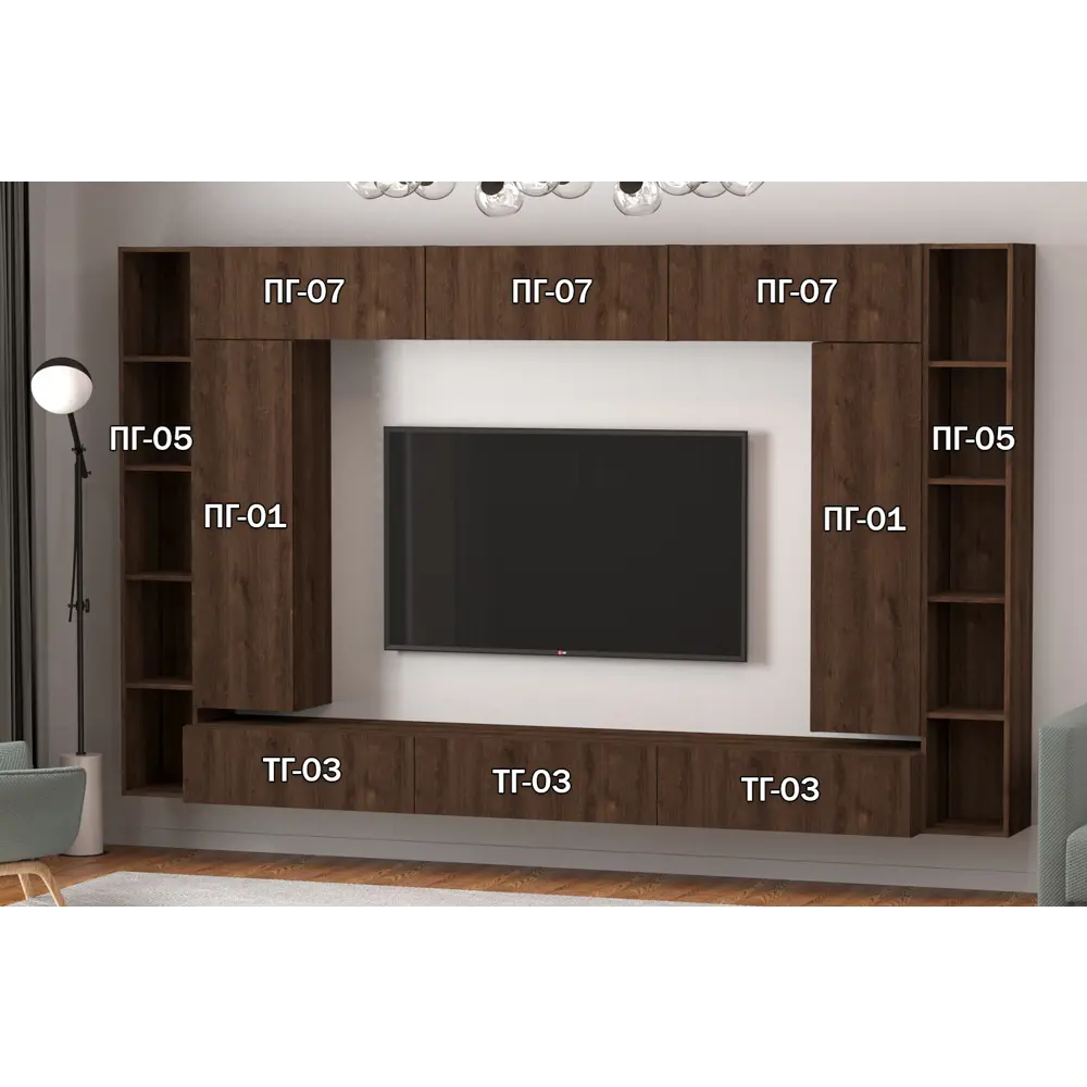Фото 2 Полка Furnistyle 27.5x180x30 см ЛДСП цвет дуб коричневый табак Фото 2 Полка Furnistyle 27.5x180x30 см ЛДСП цвет дуб коричневый табак