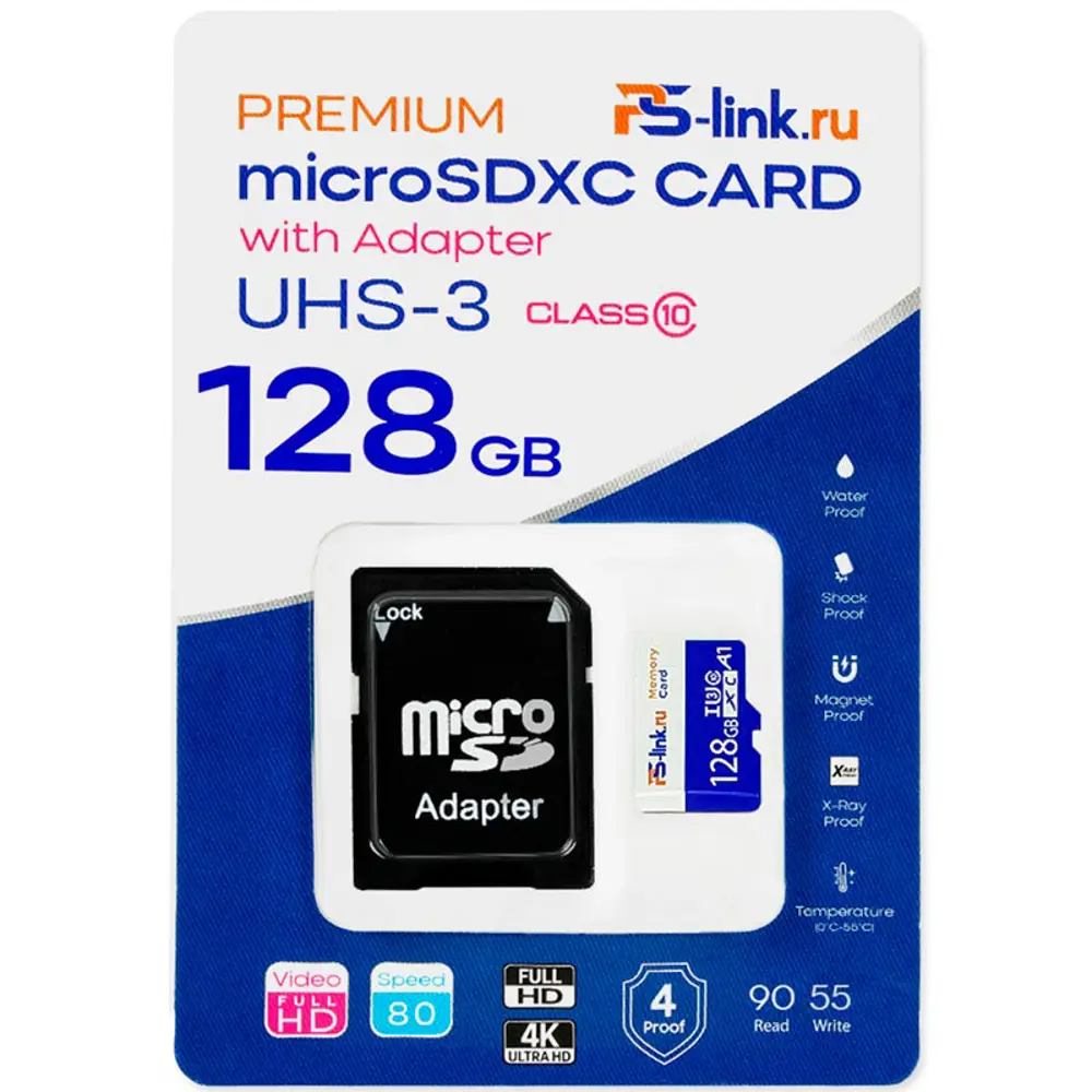 Фото Карта памяти microSDXC Ps-Link VD-128G 10 класс скорости Фото Карта памяти microSDXC Ps-Link VD-128G 10 класс скорости