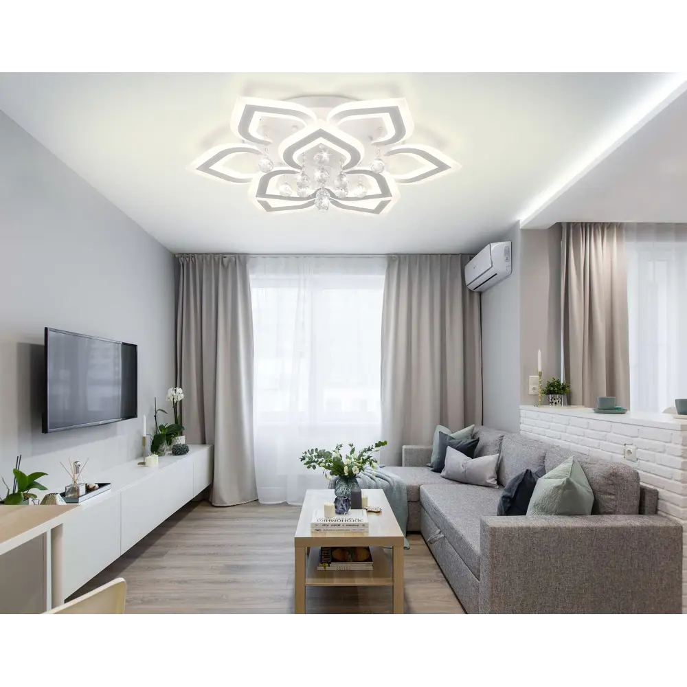 Фото 4 Люстра потолочная Natali Kovaltseva LED LAMPS 81158 LED LAMPS 81158 220В 240Вт 30м2 белый Фото 4 Люстра потолочная Natali Kovaltseva LED LAMPS 81158 LED LAMPS 81158 220В 240Вт 30м2 белый