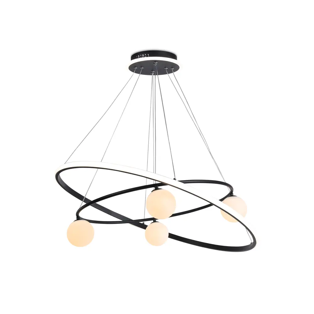 Фото 2 Светильник подвесной светодиодная Ambrella light Fl66327 с пультом управления 20 м² нейтральный белый свет цвет черный Фото 2 Светильник подвесной светодиодная Ambrella light Fl66327 с пультом управления 20 м² нейтральный белый свет цвет черный