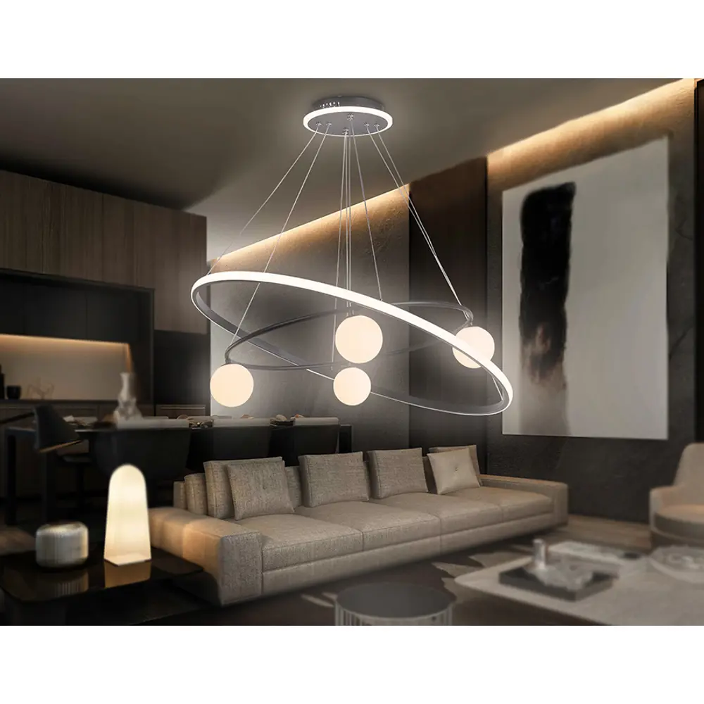 Фото 10 Светильник подвесной светодиодная Ambrella light Fl66327 с пультом управления 20 м² нейтральный белый свет цвет черный Фото 10 Светильник подвесной светодиодная Ambrella light Fl66327 с пультом управления 20 м² нейтральный белый свет цвет черный