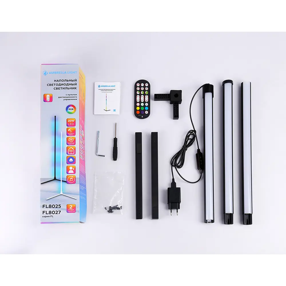 Фото 3 Торшер светодиодный Ambrella light Fl8022 нейтральный белый свет цвет черный Фото 3 Торшер светодиодный Ambrella light Fl8022 нейтральный белый свет цвет черный