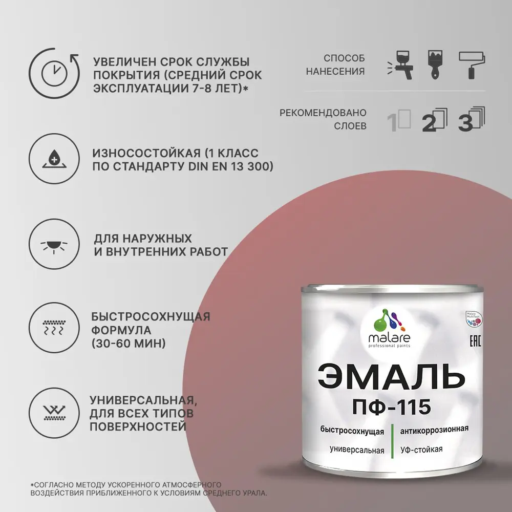 Фото 2 Эмаль универсальная Malare Professional ПФ-115 антикоррозионная цвет RAL 9005 черный матовая 0.8 кг Фото 2 Эмаль универсальная Malare Professional ПФ-115 антикоррозионная цвет RAL 9005 черный матовая 0.8 кг