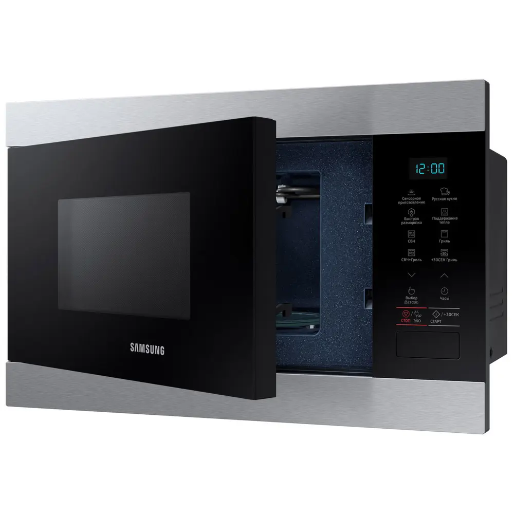 Фото 4 Встраиваемая микроволновая печь Samsung MG22M8074CT 22 л 59.5x38x32 см цвет черный, нержавеющая сталь Фото 4 Встраиваемая микроволновая печь Samsung MG22M8074CT 22 л 59.5x38x32 см цвет черный, нержавеющая сталь