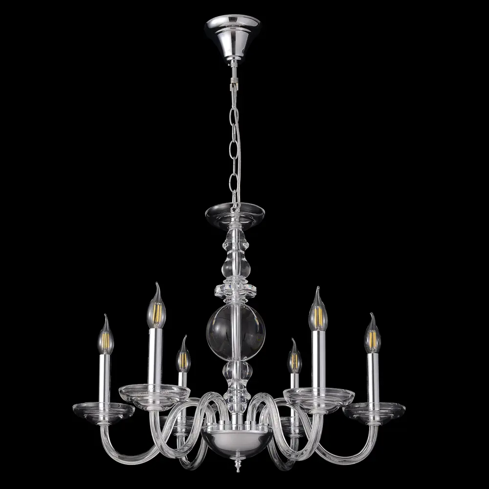 Фото 3 Люстра подвесная Crystal lux Arabesque Cu_1092_306 6 ламп 14 м² цвет хром Фото 3 Люстра подвесная Crystal lux Arabesque Cu_1092_306 6 ламп 14 м² цвет хром