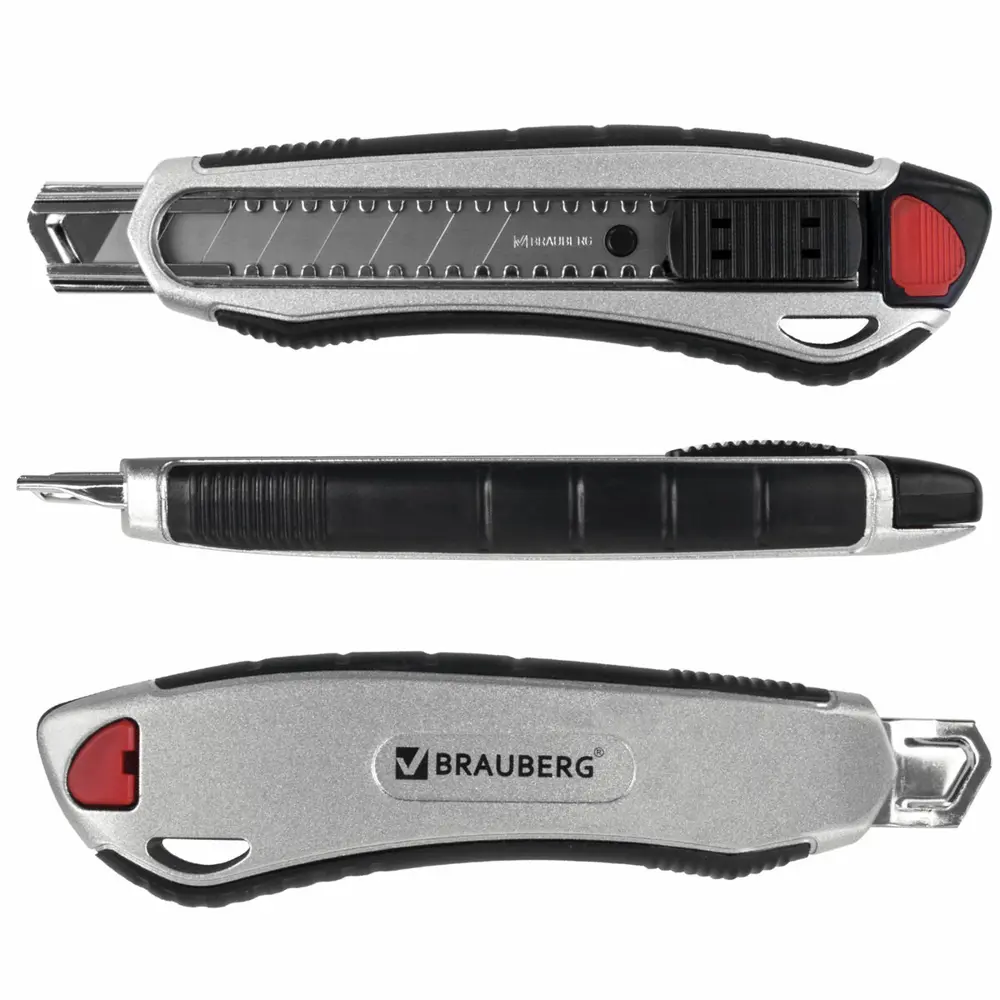 Фото 7 Нож канцелярский мощный BRAUBERG Heavy duty 237158 18 мм Фото 7 Нож канцелярский мощный BRAUBERG Heavy duty 237158 18 мм