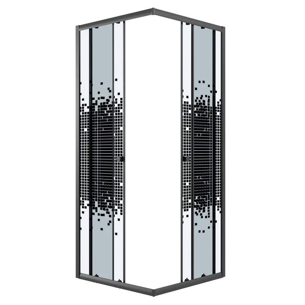 Фото 2 Душевой уголок Niagara Eco NG-1010-14QBLACK квадрат 100x100см черный профиль эффект стекла прозрачное закаленное стекло Фото 2 Душевой уголок Niagara Eco NG-1010-14QBLACK квадрат 100x100см черный профиль эффект стекла прозрачное закаленное стекло