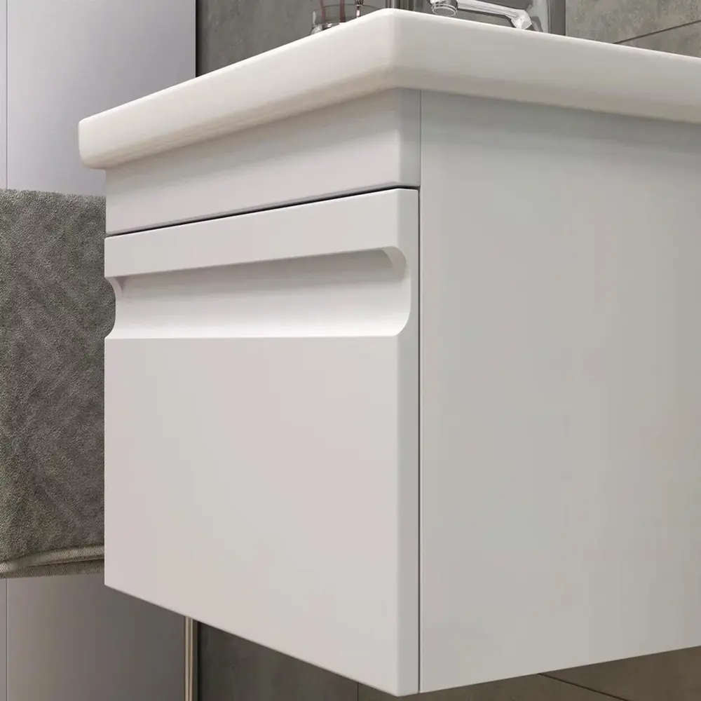 Фото 5 Тумба под раковину напольная Vigo 038-LM 46см цвет белый