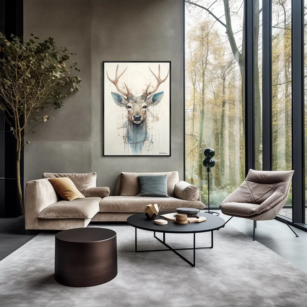 Фото 3 Картина Artnomore Enchanted Deer No 2 2024г. AR-777000945 75x105 см Фото 3 Картина Artnomore Enchanted Deer No 2 2024г. AR-777000945 75x105 см