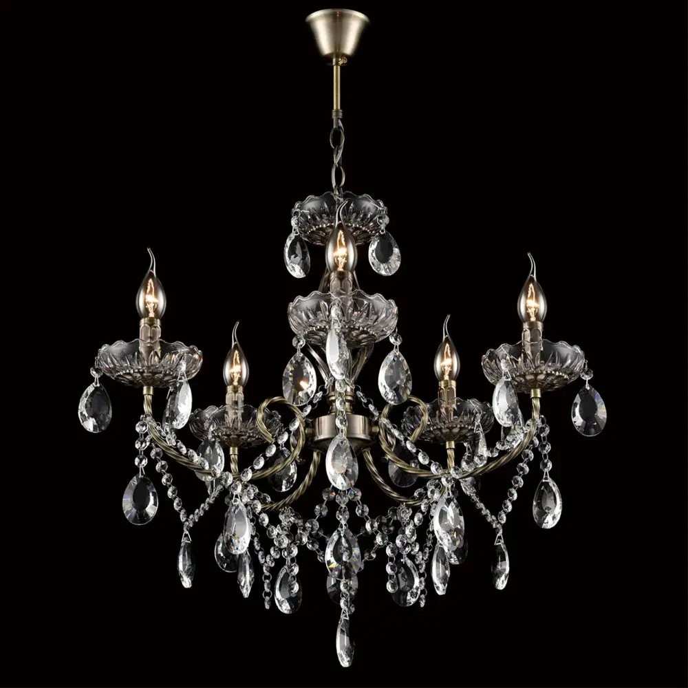 Фото 3 Люстра подвесная Lumion Classi 8190/5 5 ламп 10 м² цвет латунь Фото 3 Люстра подвесная Lumion Classi 8190/5 5 ламп 10 м² цвет латунь